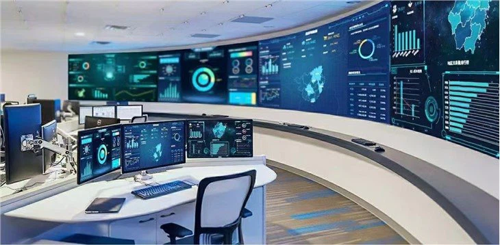 Pantalla de la sala de control