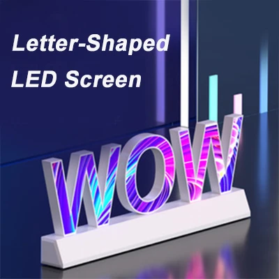 Pantalla LED creativa y cutomizada en forma de letra
