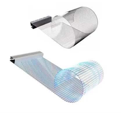 Pantalla LED flexible delgada de película de cristal P8
